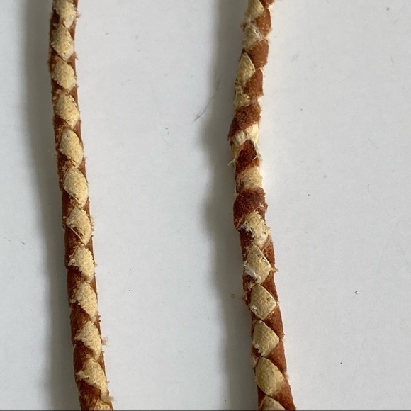 Vintage Agate Bolo Tie Western Southwest Rockabilly Cowboy Brown Red Unisex Mens - Picture 4 of 11